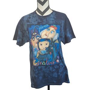 Coraline Movie Laika Tie Dye T-Shirt Medium Blue
